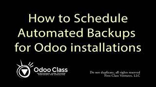 Odoo Integrations - How to Schedule Automated Backups
