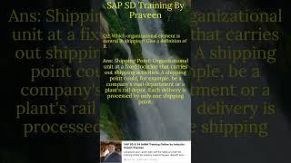 SAP SD Training By Praveen