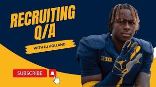 Michigan Football Weekly Recruiting Q/A with EJ Holland - June 26 I #GoBlue