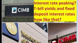 T-bill yields and fixed deposit interest rates. Predictions.