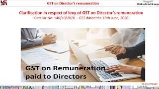 GST on Director Remuneration - RCM or Not? | Edukating | CA Arun Chhajer