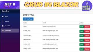 Blazor CRUD Operations with SQL Server: Step-by-Step Guide | BLAZOR CRUD OPERATIONS with EF DB First