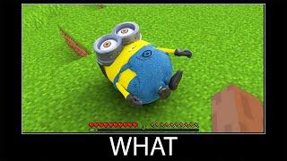 Minecraft wait what meme part 365 realistic minecraft Minions