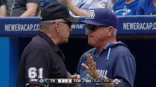 TB@TOR: Rays protest game after challenge in 4th