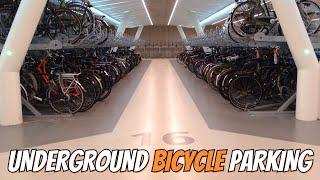 Where does everyone park their bicycle in Amsterdam? (UNDERGROUND BIKE PARKING)