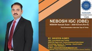 NEBOSH IGC Sample Exam Solved   Part 4 & How to use References in Exam.