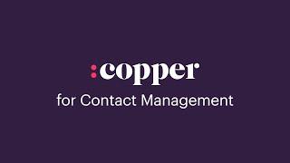 Copper for Contact Management