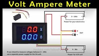 How to Setup a Digital Volt Amp Meter Wire Connection