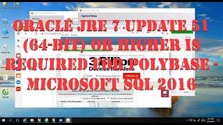 How to fix error: oracle java se runtime environment version 7 update 51- MS SQL 2016 | 4Fun4You