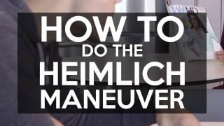 How To Do The Heimlich Maneuver