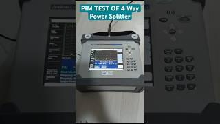 PIM Test of 4 Way Power Splitter #5g #pim #test #telecom #srfs #products #ytshorts #trending #yt