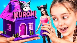 Kuromi için Küçük Oyuncak Bebek Evi İnşa Ediyoruz! / Hello Kitty ve Kuromi'den Deniz Kızlarına!