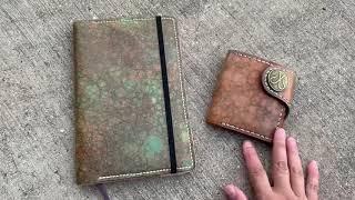 Corter Leather Snap and Ring Wallets, Bubble Dyeing Technique