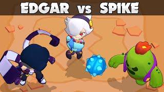 EDGAR vs SPIKE  1VS1  Brawl Stars