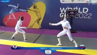 Sirius Epee 2022, WE Ind T64 Andryushina RUS - Shin KOR