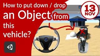 How to drop an object from a car in Unity