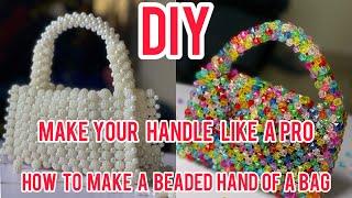 CREATE Your Own BEADED Bag Handle with Ease | dit beaded bag | bead making