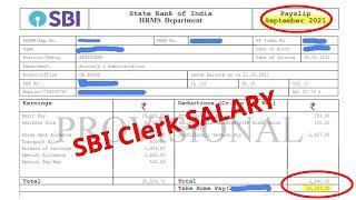 SBI clerk salary | Latest in hand salary slip of 2021 | SBI Jr Associate Salary