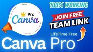 Canva pro team invite link | canva pro invitation link | canva pro free 2025