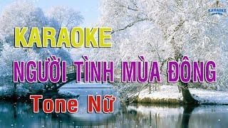 KARAOKE Người Tình Mùa Đông Tone Nữ Nhạc Sống | DINHTAN MEDIA