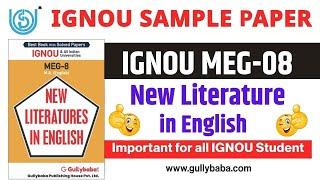 IGNOU MEG 08 Important Questions | IGNOU MEG 08 New Literature in English Questions For Exams 2024