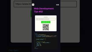 Make QR Code generator using javascript | #newvideo #shorts #qrcode #trend #websitedesign #github