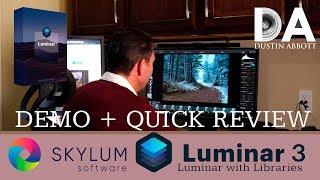 Luminar 3 with Libraries Quick Review and Demonstration 4K