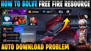 Auto download resources problem in free fire max | Free fire auto download expansion pack solve