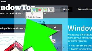 WindowTop - Set window on top, make it dark, transparent and more (Pin window)