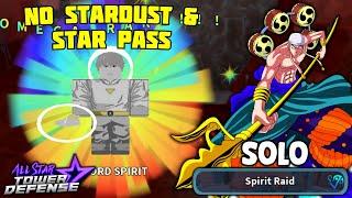 Soloing Spirit Raid (No Stardust & Star Pass Units) Ft. Thor & Enel | All Star Tower Defense ROBLOX
