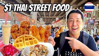 Newest BANGKOK STREET FOOD Market On Sukhumvit Road!  Thai Street Food in Bangkok Thailand!