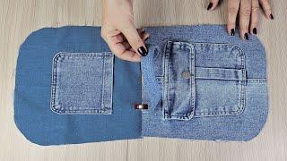 ⭐️ VERY EASY to Sew a Japanese Bag from Old Jeans!