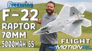 ALL NEW!! Freewing 70mm F-22 Raptor RC EDF Jet | 5000mAh Flight | Motion RC