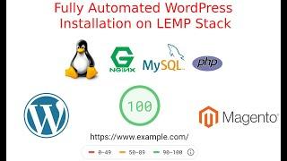Fully Automated WordPress Installation script on Ubuntu 20.04 LEMP Stack