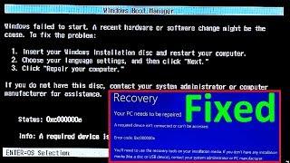 Windows Error: Windows Failed to Start A Recent Hardware or Software Change Might Be the CauseFixed