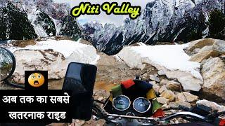 Reached China Boarder | Most Dangerous Ride | Niti Valley Ride in Winter 2024