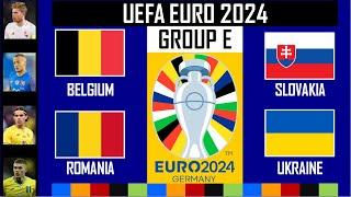 Euro 2024 - GROUP E Predictions: Belgium, Slovakia, Romania and Ukraine