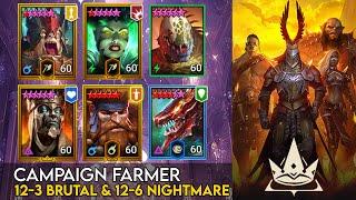 Campaign Farming Brutal 12-3 & Nightmare 12-6 | Raid Shadow Legends Guide