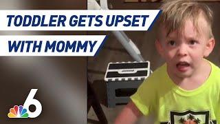 Toddler Gives Mom Piece of Mind For Not Kissing Him Goodbye | NBC 6