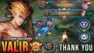 NEW BUFF!! Valir New Build and Emblem 100% Annoying!! - Build Top 1 Global Valir ~ MLBB