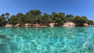 Côte d'Azur Best Beach: Mesmerizing Beach Scene With The Bluest Waters and Endless Azure Blue Sky