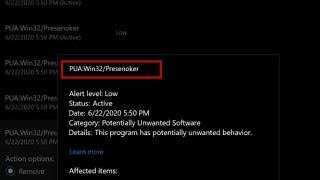 Remove PUA:Win32/Presenoker in Windows 10 / 10 | How To Get Rid Of pua win32 presenoker Virus