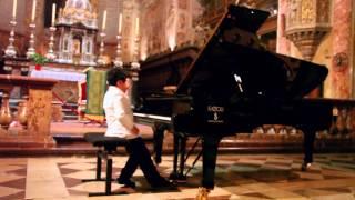 Andrew Gu (8) Plays Bach French Suite No. 6 and Mozart Sonata No. 16 at Music Fest Perugia 2015