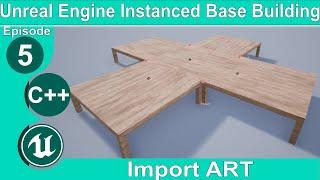 Unreal Engine 5 C++ Performant Base Building #5: "Import Wall and Foundation Art"