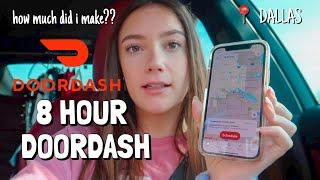 8 HOUR DOORDASH CHALLENGE how much did i make??