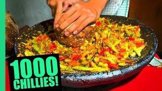 EXTREME Spicy Food Challenge in Jakarta! HUGE 32 Kinds of Sambal and LEVEL 5 Seblak!