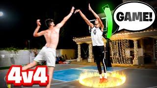 INSANE 4V4 BASKETBALL VS. FLIGHT & TJASS - FULL COURT GAME WINNER!