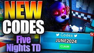 Five Nights TD CODES - ROBLOX 2024