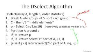 8   3   Deterministic Selection   Algorithm Advanced   Optional 17 min