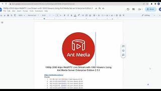 Full HD WebRTC Live Stream with 1000 Viewers Using Ant Media Server EE Clustering+Load Test Tutorial